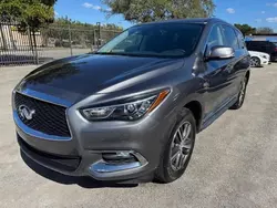 Salvage cars for sale at Opa Locka, FL auction: 2019 Infiniti QX60 Luxe