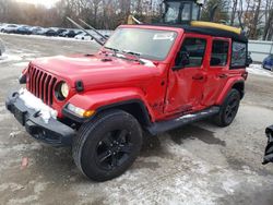 Salvage cars for sale at North Billerica, MA auction: 2020 Jeep Wrangler Unlimited Sahara