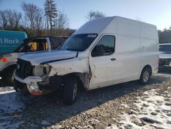 Salvage trucks for sale at West Warren, MA auction: 2018 Nissan NV 2500 S