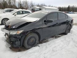 Salvage cars for sale from Copart Cookstown, ON: 2014 Honda Civic Touring