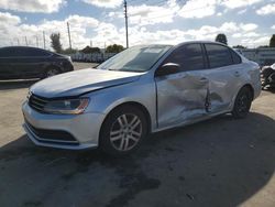 Salvage cars for sale at Miami, FL auction: 2015 Volkswagen Jetta Base