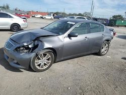 Salvage cars for sale at Homestead, FL auction: 2015 Infiniti Q40