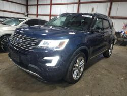 Ford Explorer salvage cars for sale: 2017 Ford Explorer XLT