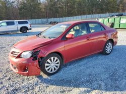 Vehiculos salvage en venta de Copart Gainesville, GA: 2013 Toyota Corolla Base