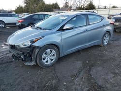 Salvage cars for sale at Finksburg, MD auction: 2016 Hyundai Elantra SE