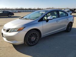 Salvage cars for sale at Fresno, CA auction: 2012 Honda Civic LX