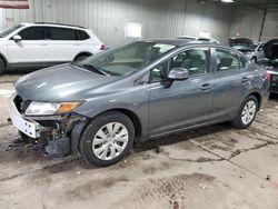 Honda Civic salvage cars for sale: 2012 Honda Civic LX