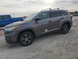 Salvage cars for sale at Arcadia, FL auction: 2016 Toyota Highlander XLE