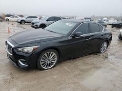 Salvage cars for sale at Houston, TX auction: 2020 Infiniti Q50 Pure