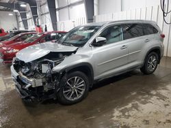 Salvage cars for sale at Ham Lake, MN auction: 2019 Toyota Highlander SE