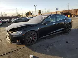 Salvage cars for sale at Wilmington, CA auction: 2014 Tesla Model S