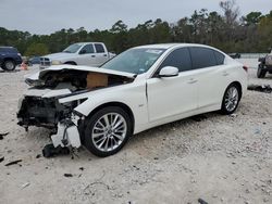 Salvage cars for sale at Houston, TX auction: 2019 Infiniti Q50 Luxe