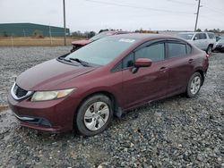 Salvage cars for sale at Tifton, GA auction: 2014 Honda Civic LX