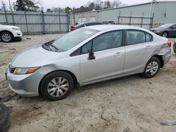 Salvage cars for sale at Hampton, VA auction: 2012 Honda Civic LX