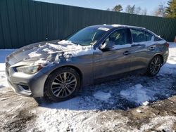 Salvage cars for sale at Finksburg, MD auction: 2018 Infiniti Q50 Luxe