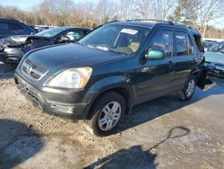 Salvage cars for sale at North Billerica, MA auction: 2002 Honda CR-V EX