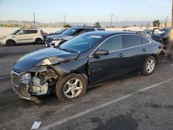 Salvage cars for sale at Van Nuys, CA auction: 2017 Chevrolet Malibu LS