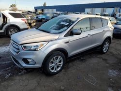 Salvage cars for sale from Copart Woodhaven, MI: 2017 Ford Escape SE