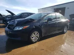 Salvage cars for sale at Elgin, IL auction: 2012 Honda Civic LX