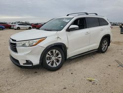 Salvage cars for sale at San Antonio, TX auction: 2015 Toyota Highlander XLE