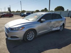 Salvage cars for sale at Miami, FL auction: 2016 Ford Fusion S