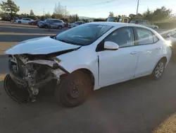 Salvage cars for sale at San Martin, CA auction: 2016 Toyota Corolla L