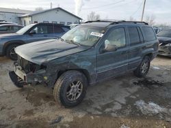 Jeep salvage cars for sale: 2002 Jeep Grand Cherokee Laredo