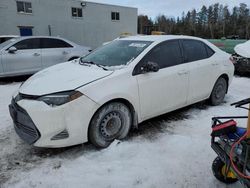 Salvage cars for sale at Cookstown, ON auction: 2018 Toyota Corolla L