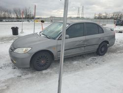 Salvage cars for sale at Barberton, OH auction: 2005 Honda Civic EX