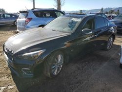 Salvage cars for sale at San Martin, CA auction: 2018 Infiniti Q50 Luxe