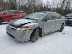 Salvage cars for sale at Cookstown, ON auction: 2008 Honda Civic DX-G