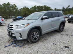 Salvage cars for sale at Houston, TX auction: 2018 Toyota Highlander SE