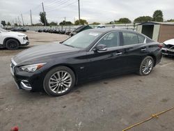 Salvage cars for sale at Miami, FL auction: 2019 Infiniti Q50 Luxe