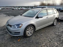 Salvage cars for sale at Arlington, WA auction: 2017 Volkswagen Golf Sportwagen S