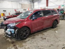 Salvage cars for sale at Mcfarland, WI auction: 2021 Toyota Sienna XSE