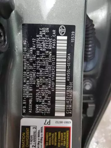 2012 Toyota Camry Base