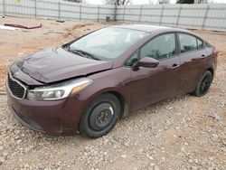 Salvage cars for sale at Oklahoma City, OK auction: 2017 KIA Forte LX