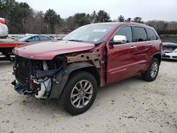 Salvage cars for sale at Mendon, MA auction: 2014 Jeep Grand Cherokee Limited