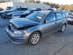 Salvage cars for sale at Exeter, RI auction: 2017 Volkswagen Golf Sportwagen S