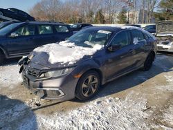 Salvage cars for sale at North Billerica, MA auction: 2019 Honda Civic LX