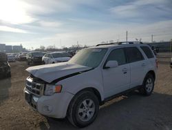 Salvage cars for sale at Des Moines, IA auction: 2012 Ford Escape Limited