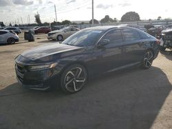 Honda salvage cars for sale: 2021 Honda Accord Sport SE