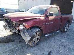 Salvage cars for sale at Jacksonville, FL auction: 2012 Dodge RAM 1500 ST