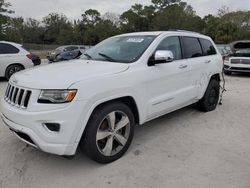 Salvage cars for sale at Fort Pierce, FL auction: 2015 Jeep Grand Cherokee Overland