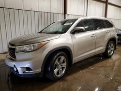 Salvage cars for sale at Pennsburg, PA auction: 2014 Toyota Highlander Limited