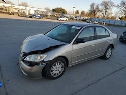 Salvage cars for sale at Sacramento, CA auction: 2005 Honda Civic LX