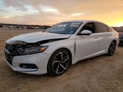 Salvage cars for sale at San Antonio, TX auction: 2018 Honda Accord Sport