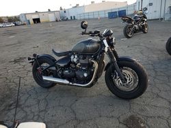 Salvage motorcycles for sale at Vallejo, CA auction: 2022 Triumph Bonneville Bobber