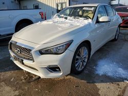 Salvage cars for sale at Pekin, IL auction: 2019 Infiniti Q50 Luxe