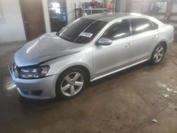 Salvage cars for sale at Pekin, IL auction: 2012 Volkswagen Passat SE